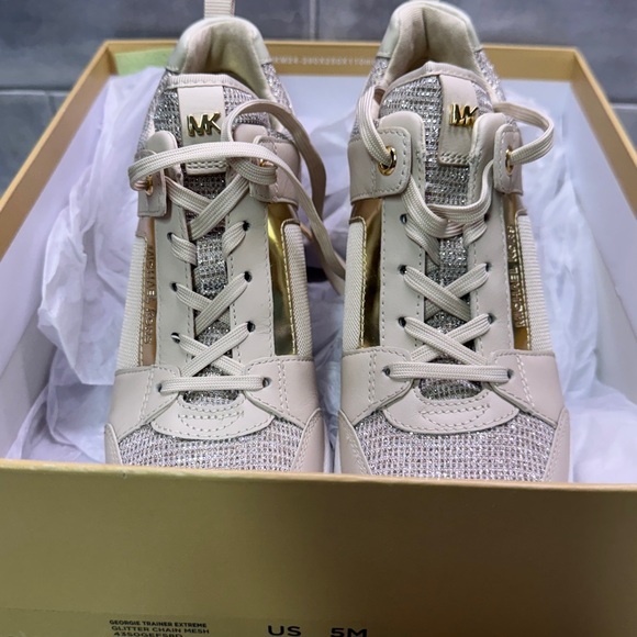 Michael Kors Women's Extreme Georgie  Trainer Sneakers Glitter Chain SZ 5 - Picture 11 of 11